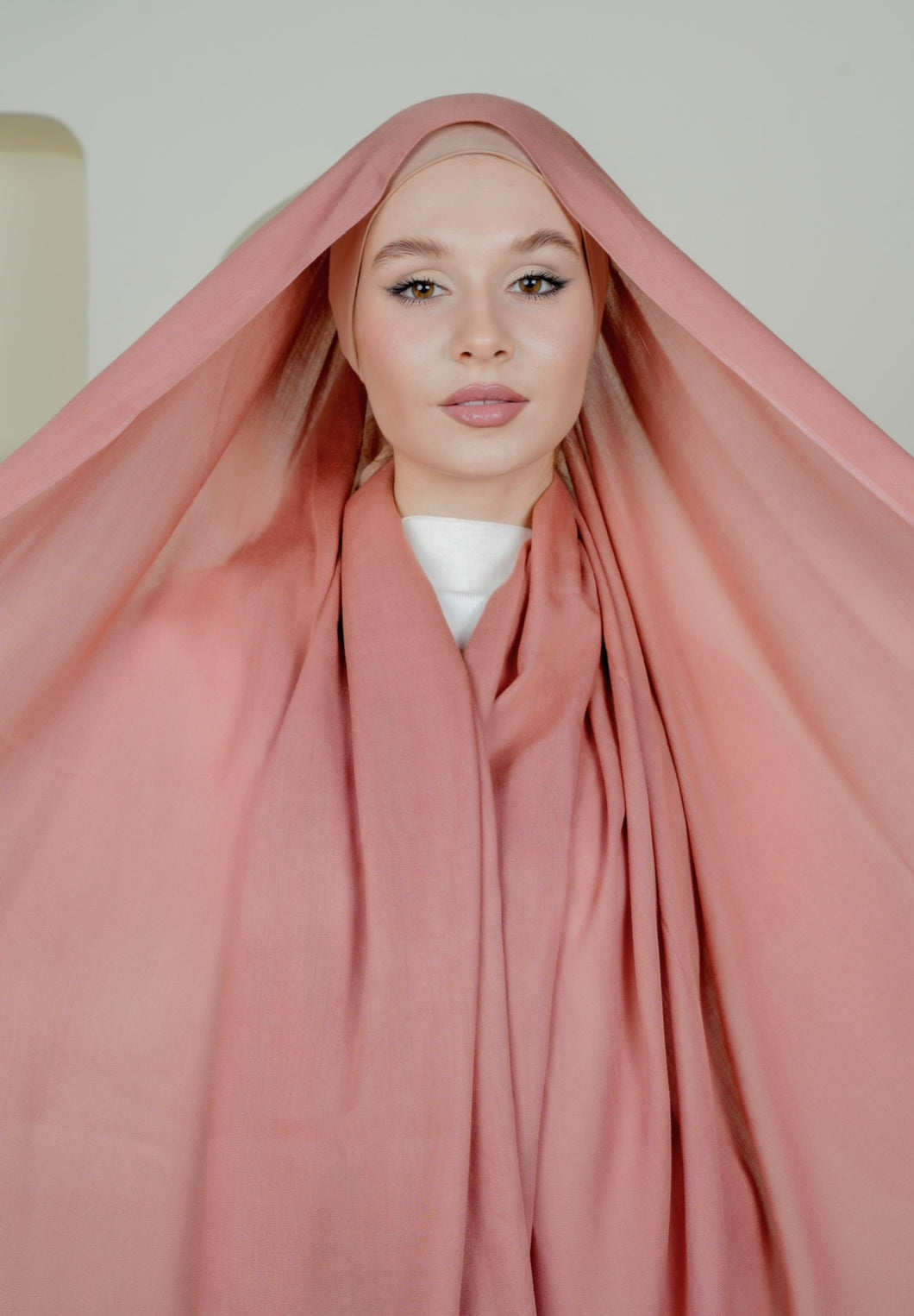 Coral Blush - Full Coverage Premium Modal Hijab