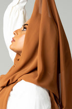 Load image into Gallery viewer, Aliya - Ultra Premium Chiffon Brown Hijab
