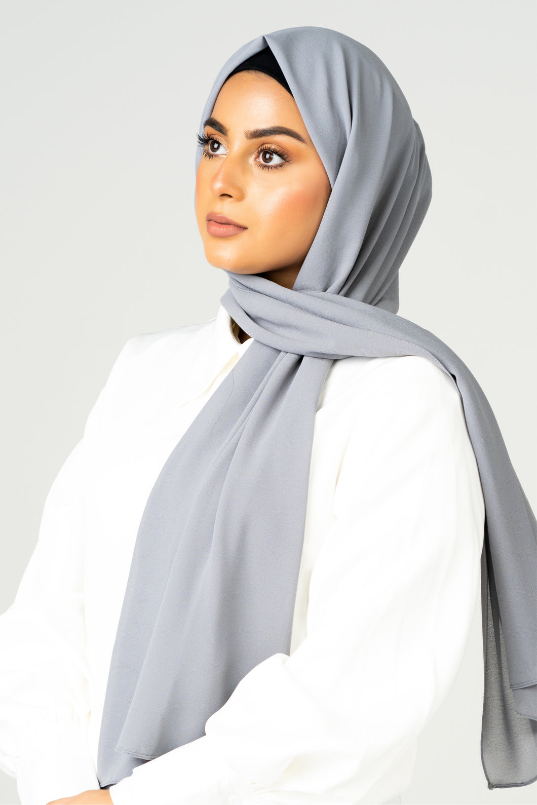 Moonlight - Gray Ultra Premium Chiffon Hijab