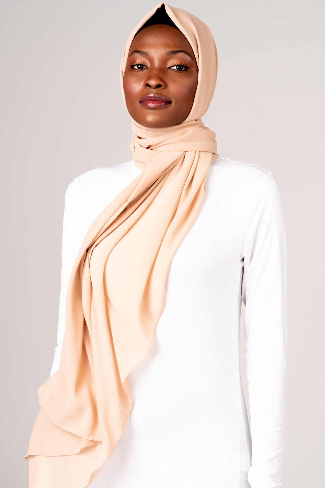 Creamy - Ultra Premium Chiffon Beige Hijab