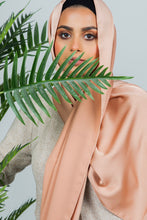 Load image into Gallery viewer, Apricot Satin Hijab - Festive Collection

