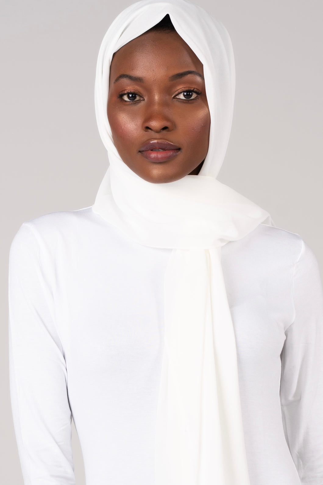 Hoor - White Chiffon Hijab