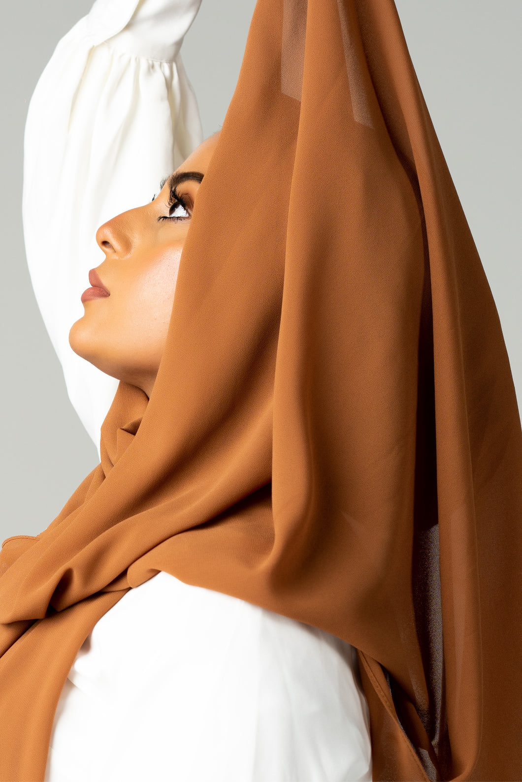 Aliya - Ultra Premium Chiffon Brown Hijab