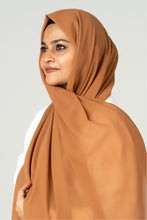Load image into Gallery viewer, Aliya - Ultra Premium Chiffon Brown Hijab
