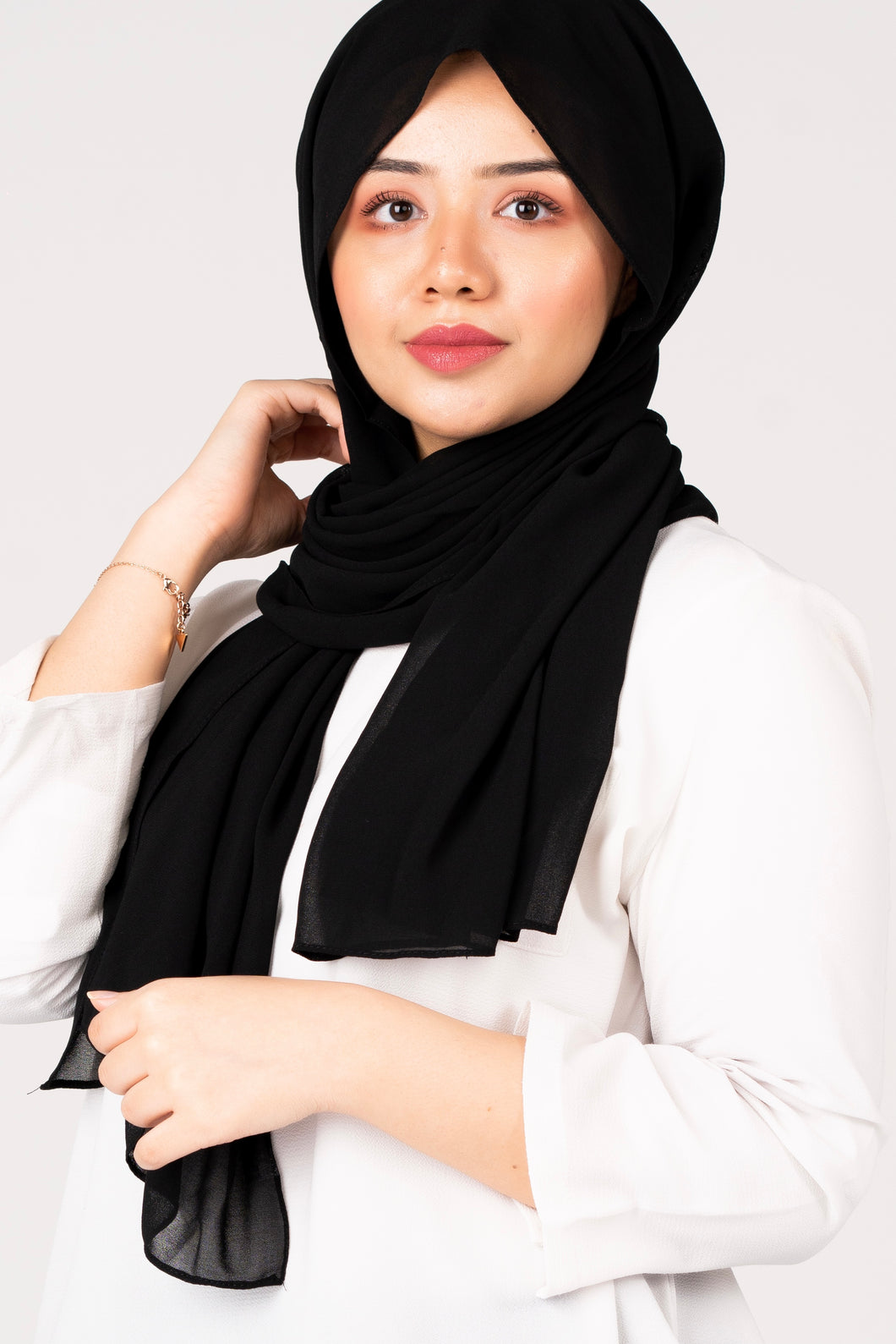 Noir - Ultra Premium Black Chiffon Hijab
