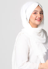 Load image into Gallery viewer, Hoor - White Chiffon Hijab
