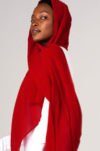 Load image into Gallery viewer, Wardah - Red Chiffon Hijab
