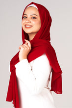 Load image into Gallery viewer, Wardah - Red Chiffon Hijab
